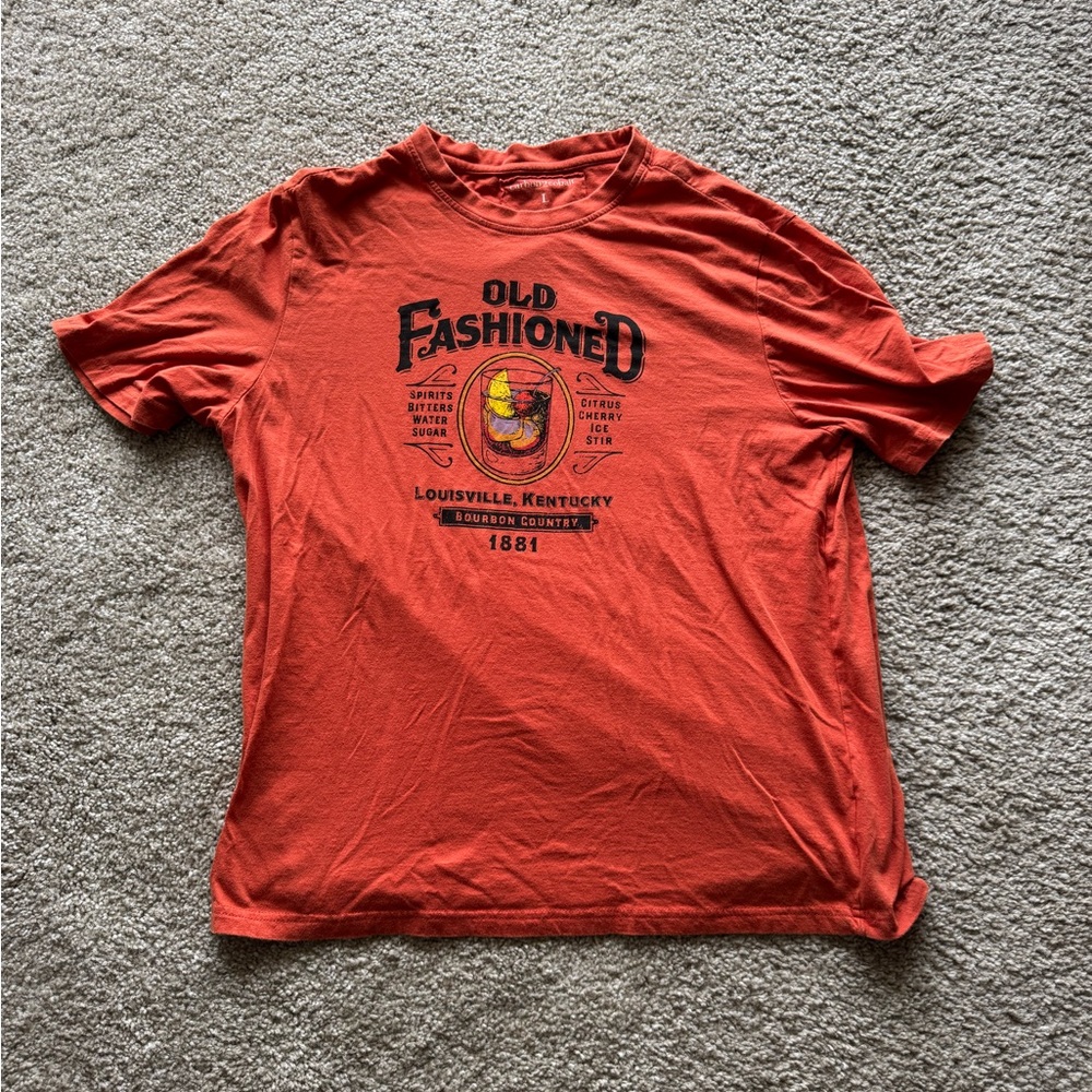 Red Short Sleeve Old Fashioned Kentucky Tee